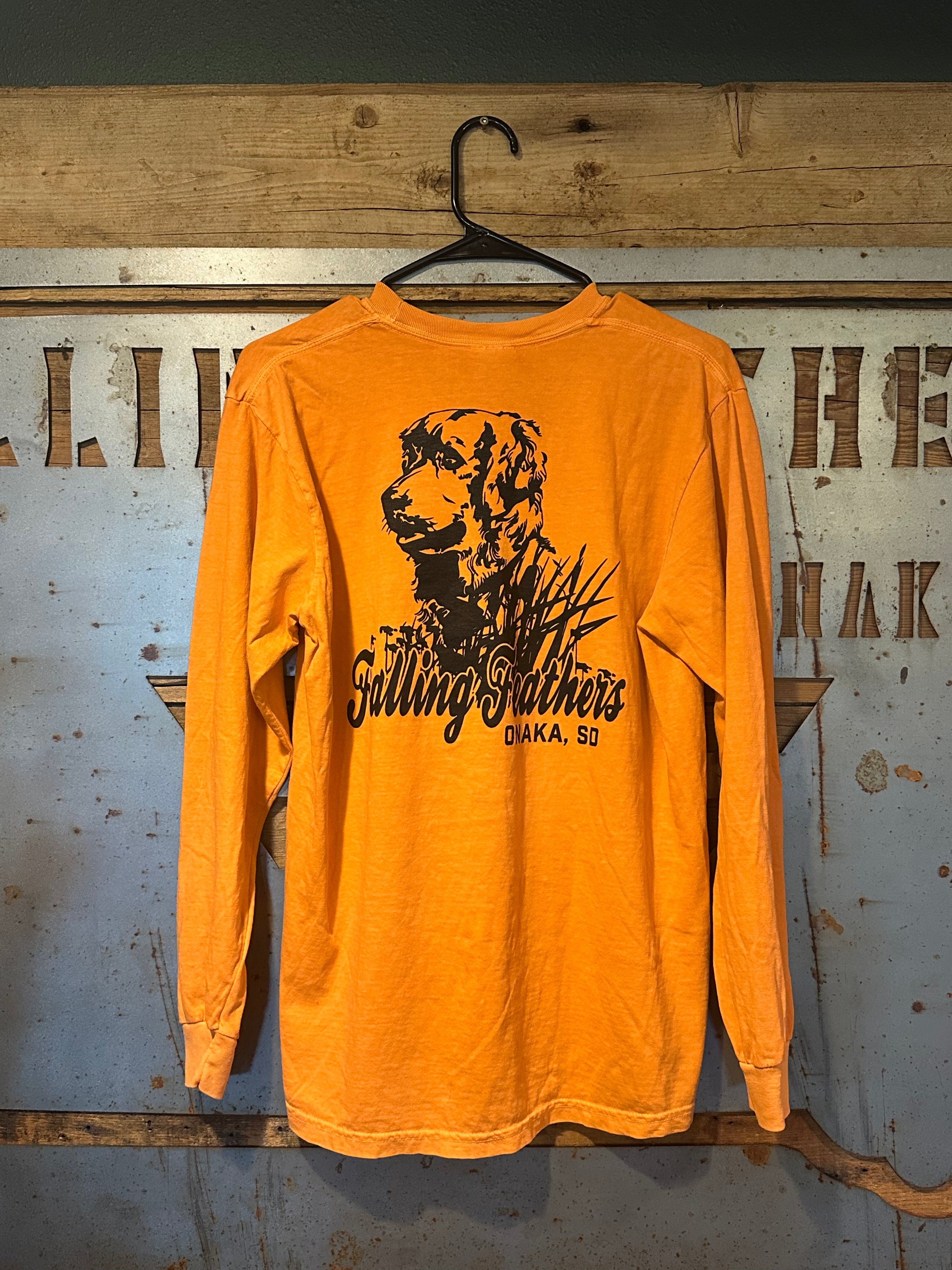 Orange Long Sleeve Golden retriever Tee