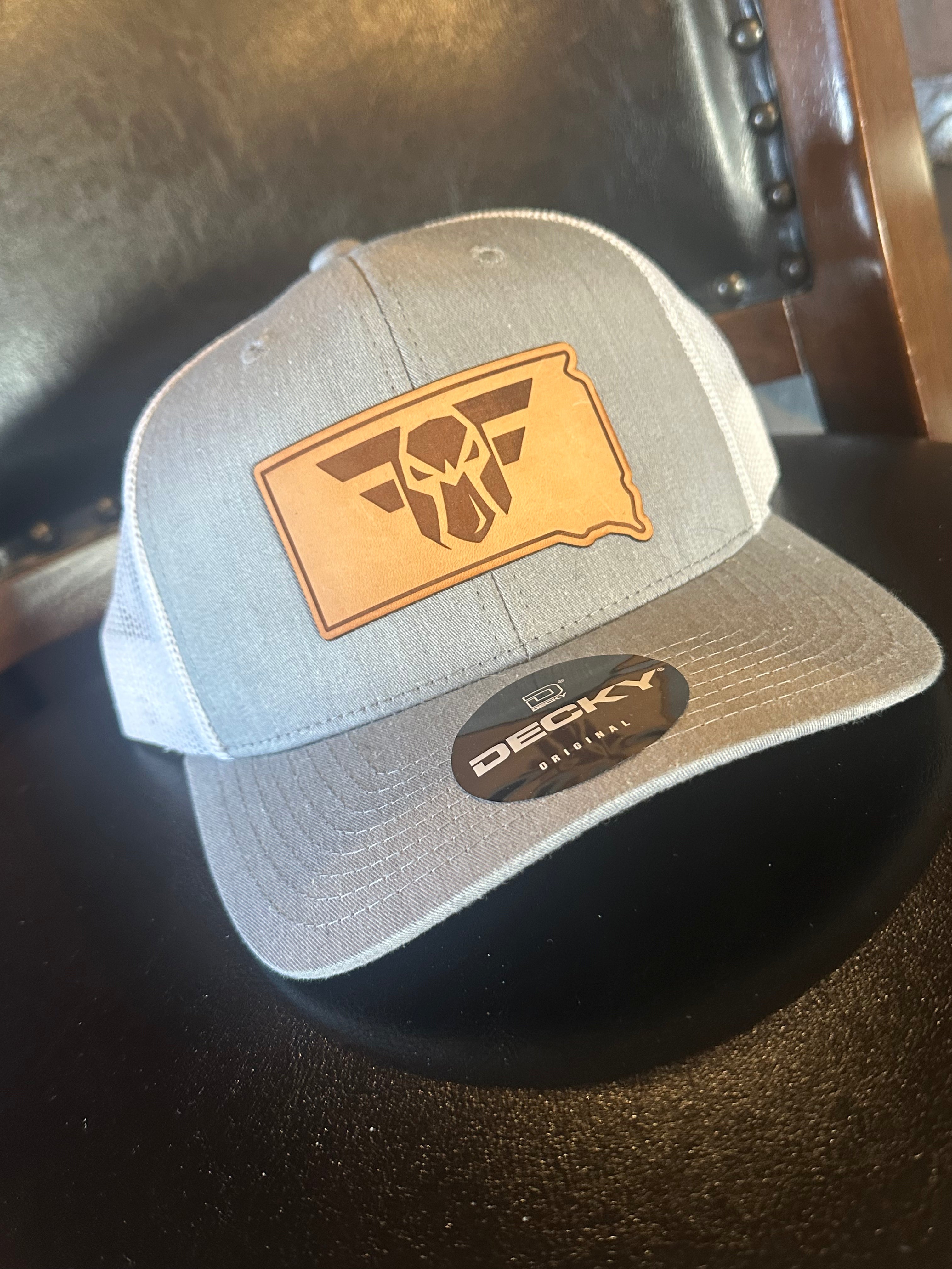 Heather Gray/white south Dakota Patch Hat