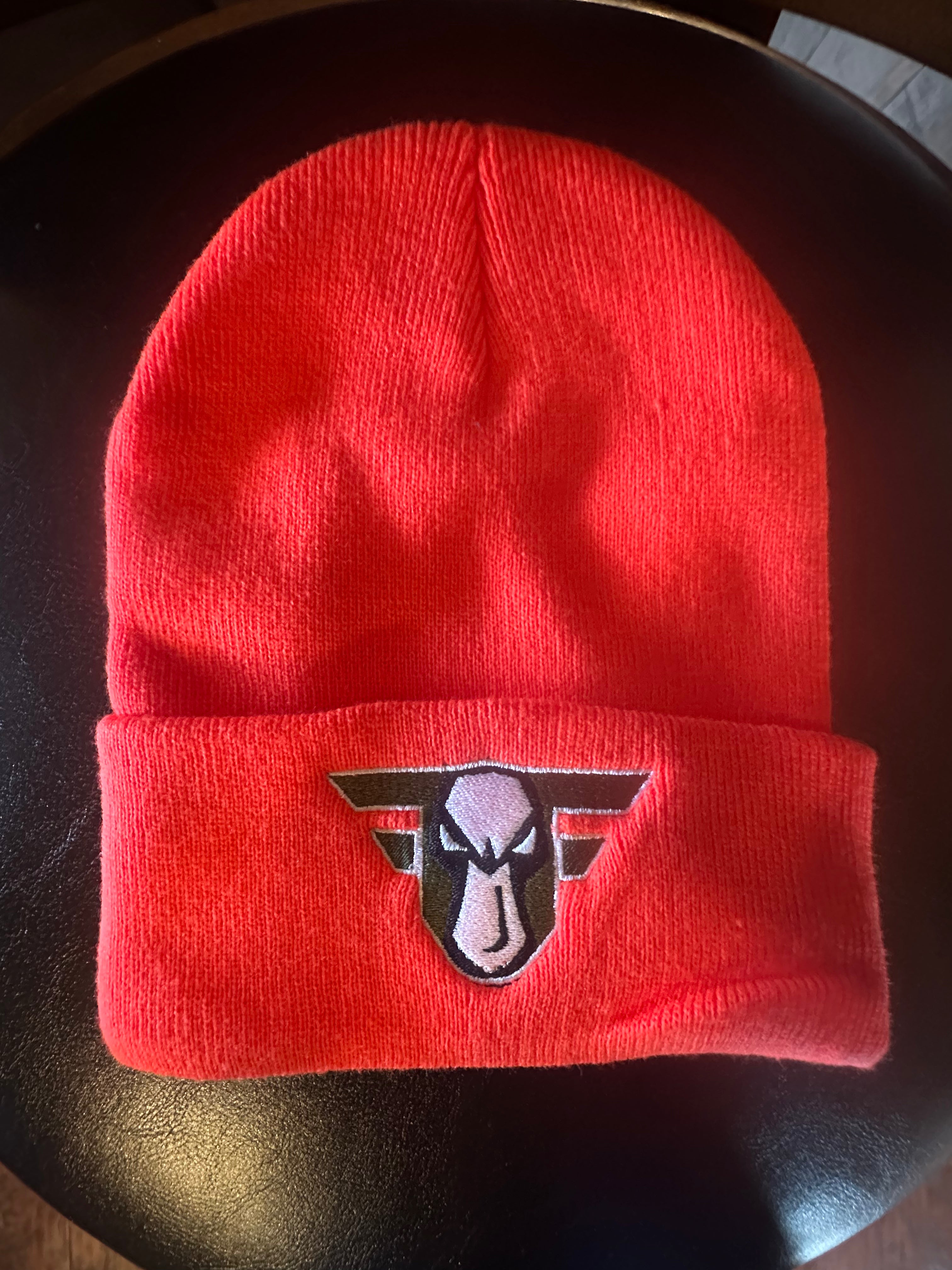 Blaze Orange Patch beanie